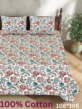 Load image into Gallery viewer, King Size Double Bed Cotton Bedsheet with Pillow Covers