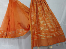Load image into Gallery viewer, Applique/ Cut Work Chanderi Silk Cotton Saree