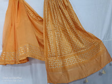 Load image into Gallery viewer, Applique/ Cut Work Chanderi Silk Cotton Saree