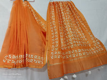 Load image into Gallery viewer, Applique/ Cut Work Chanderi Silk Cotton Saree