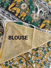 Load image into Gallery viewer, Pure Kota Cotton with hand painted kalamkari Saree
