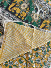 Load image into Gallery viewer, Pure Kota Cotton with hand painted kalamkari Saree
