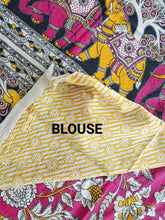 Load image into Gallery viewer, Pure Kota Cotton with hand painted kalamkari Saree
