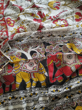 Load image into Gallery viewer, Pure Kota Cotton with hand painted kalamkari Saree
