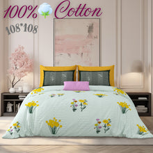 Load image into Gallery viewer, King Size Double Bed Cotton Bedsheet with Pillow Covers
