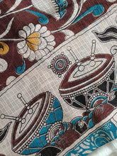Load image into Gallery viewer, Pure Kota Cotton with hand painted kalamkari Saree
