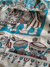 Load image into Gallery viewer, Pure Kota Cotton with hand painted kalamkari Saree
