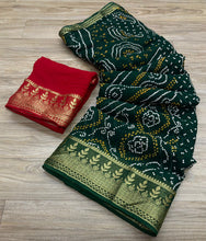 Load image into Gallery viewer, Semi Georgette Bandhej Sarees
