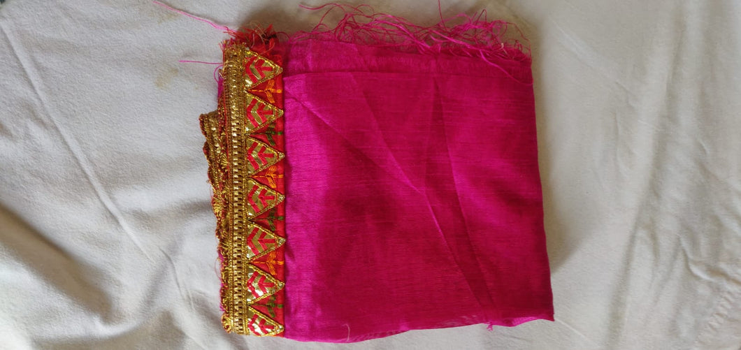 Silk Blouse Piece with gota patti border